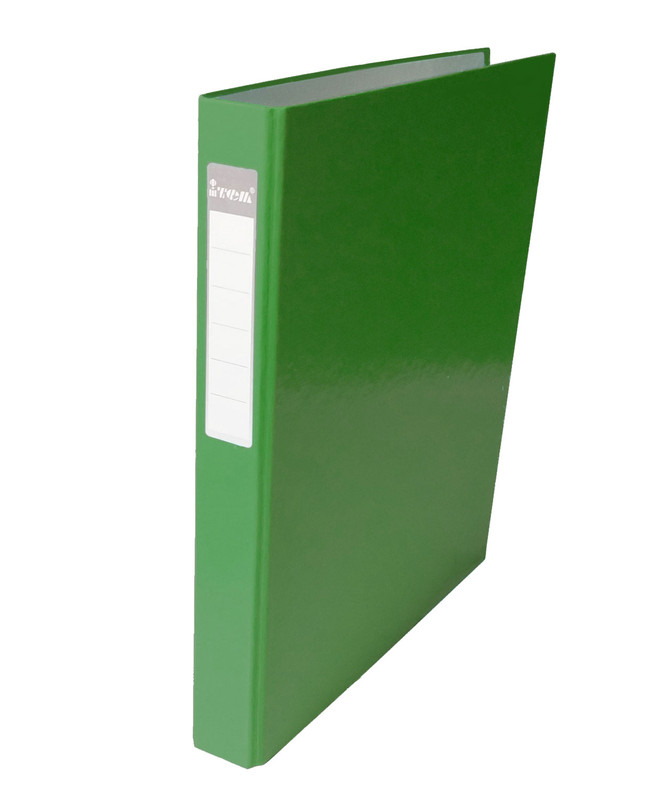 Папка з кільцями ITEM057, 4 кільця, А4, 40 мм, PP-покриття, зелена ITEM